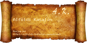 Alföldi Katalin névjegykártya