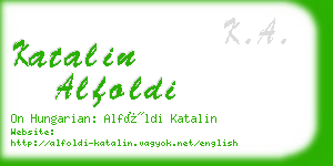 katalin alfoldi business card